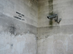 Banksy's "What are you looking at" piece